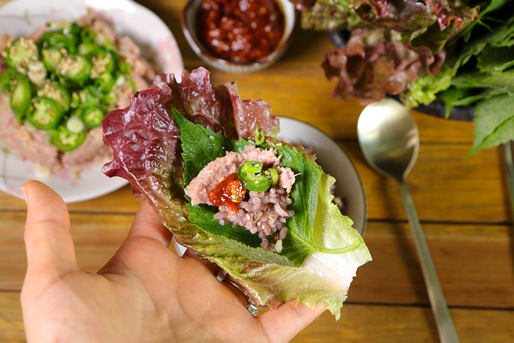 Korean Tuna Ssam, Tuna Lettuce Wrap Seonkyoung Longest