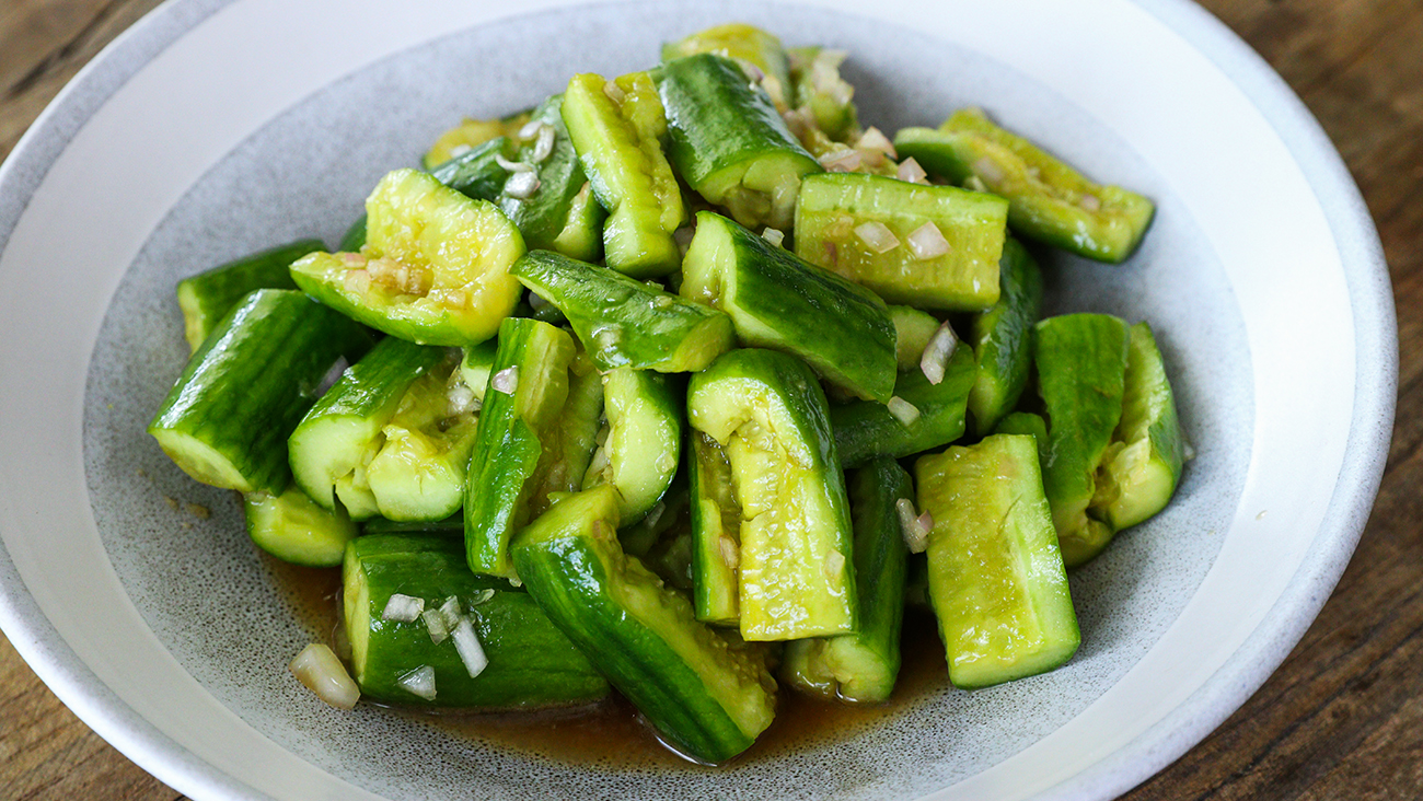 Smashed Cucumber Salad Recipe & Video - Seonkyoung Longest